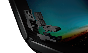 Nærbilde av hengslene på Lenovo ThinkPad X1 Fold