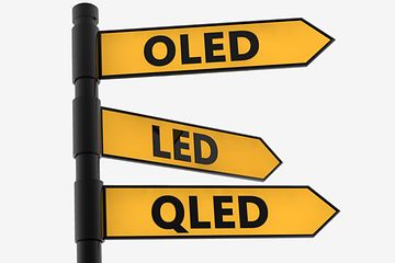 veiskilt med LED OLED og QLED