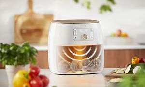 Philips Airfryer og illustrasjon av Smart Sensing-teknologien