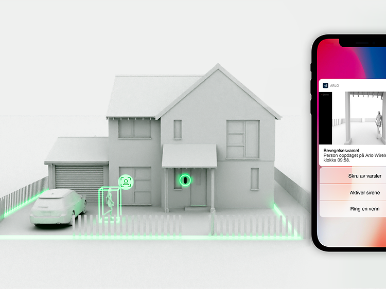 Arlo app og hus
