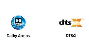 Dolby Atmos og DTS:X logoer