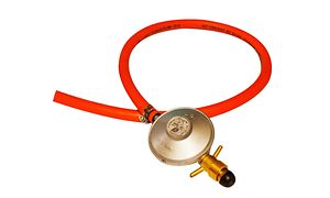 gassregulator med rød slange