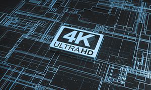 4K Ultra HD abstrakt logo