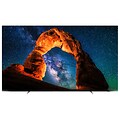 OLED-TV med landskapsbilde i knallfarger