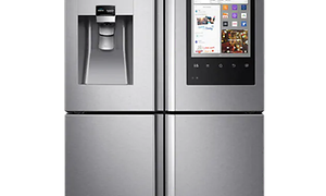samsung family hub-kjøleskap med LCD-skjerm