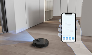 Ecovacs Deebot T9 AIVI truemapper og sender informasjon til app på smarttelefon