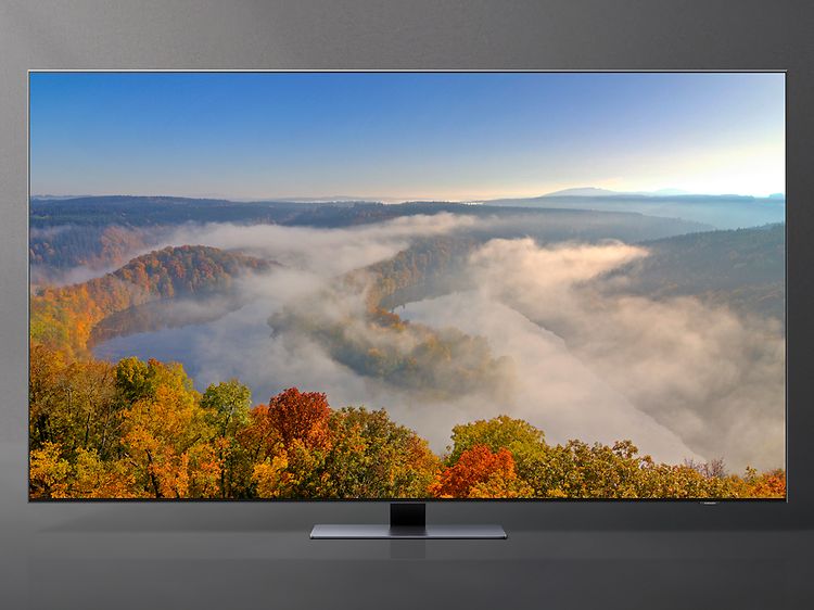 Samsung-tv-QN85A-TV med naturbilde