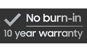 Samsung No Burn-in 10 year warranty
