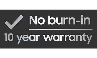 Samsung No Burn-in 10 year warranty