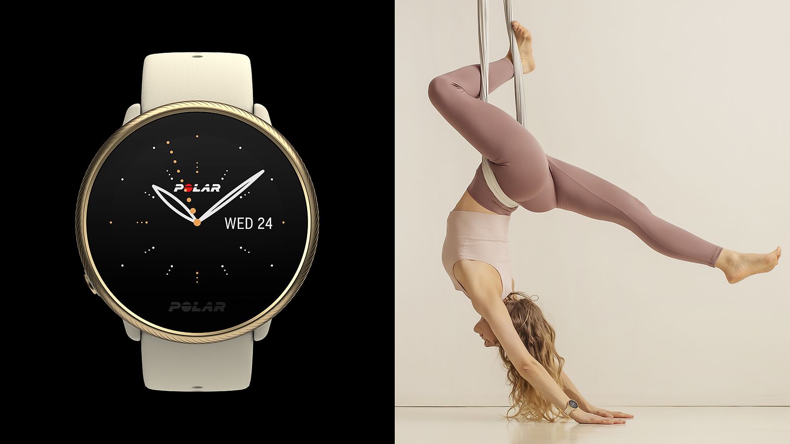 Ignite 2 produktbilde & Kvinne som gjør yoga i en tøyslynge
