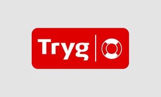 Tryg logo - Grey background