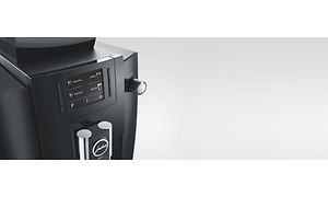 Nærbilde av kontrollpanelet til en JURA WE6-kaffemaskin