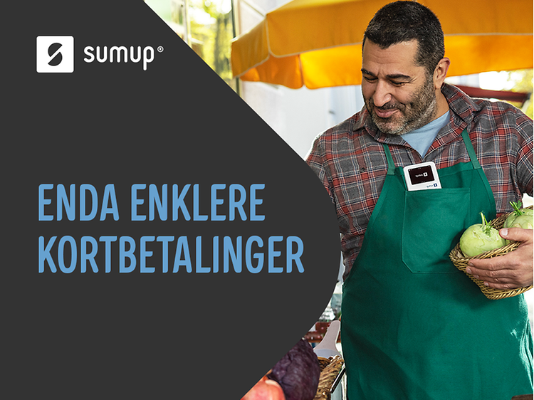 SumUp banner med norsk tekst