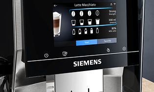 Skjermen til en Siemens EQ700-espressomaskin