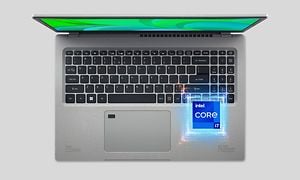 En bærbar pc med Intel® Core™ logo