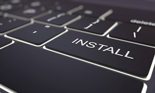 Install key on a keyboard