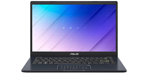 Produktbilde av en bærbar datamaskin fra ASUS med en rosa og blå skjerm