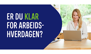 tilbake til arbeidshverdagen banner med norsk tekst