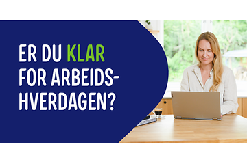 tilbake til arbeidshverdagen banner med norsk tekst