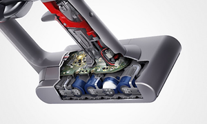 detaljer på innsiden av en dyson v11 total clean
