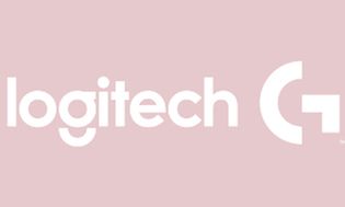 Logitech G logo på rosa bakgrunn
