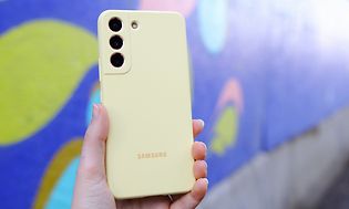 Samsung Galaxy - S22 S22+ med gult silikonetui