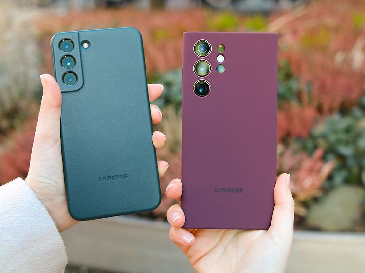 Galaxy S22 - Green Leather S22 Ultra Burgundy silikondeksel