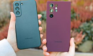 Galaxy S22 - Green Leather S22 Ultra Burgundy silikondeksel