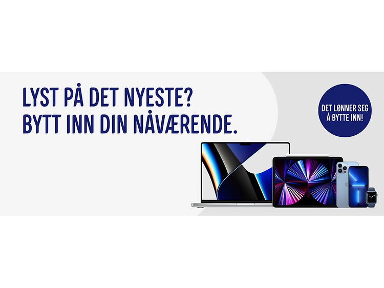 Apple innbyttekampanje med norsk tekst