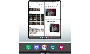 Samsung Galaxy Z Fold4 with Taskbar