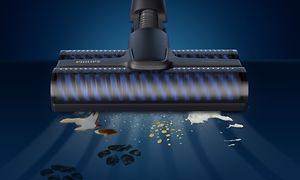 Illustration of Philips AquaTrio nozzle cleaning