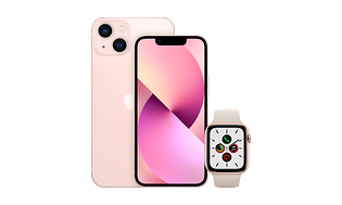 Two iPhone models and an Apple Watch