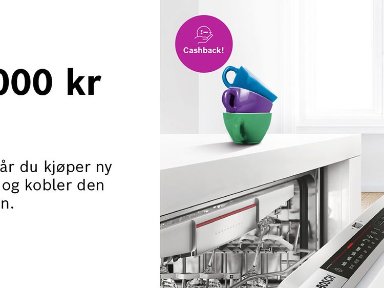 Bosch oppvaskmaskin, smarttelefon og cashback-kampanje