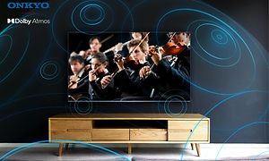 TCL-TV showing Onkyo sound system with Dolby Atmos