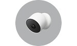 Rundt grått bilde av et Google Nest sikkerhetskamera