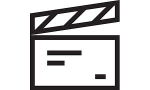 Illustrasjon av en filmklapper