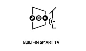 Illustrasjon av innebygd smart TV