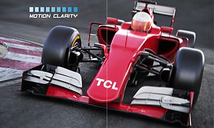 TCL - Motion Clarity - Rød racerbilkjøring