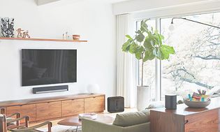 Sonos surround system in living room