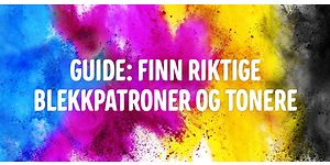 Guide: Finn riktige blekkpatroner og tonere banner