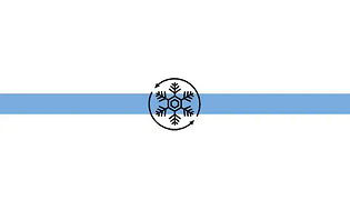 blått banner med en snøkrystall