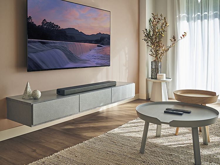 Sony - Høyttaler- HT-A3000 soundbar høyttaler under en TV i stua