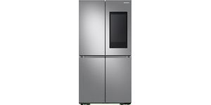 Samsung Family Hub side-by-side kombiskap i sølv med touchskjerm