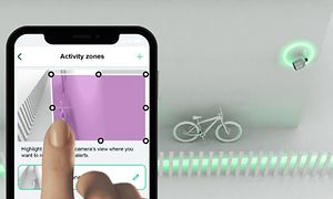 Prioriterte soner illustrert og Arlo-app