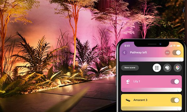 Outdoor lights and smartphone app