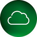 Skylagringslogo på grønn bakgrunn