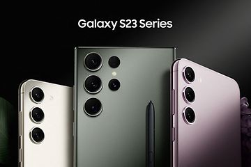 Samsung Galaxy S23 Serien i hvit grønn og rosa farge