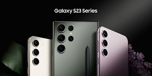 Samsung Galaxy S23 Serien i hvit grønn og rosa farge