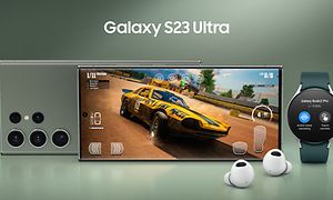 Samsung Galaxy S23 Ultra smarttelefon, Galaxy smartklokke og Galaxy Buds Pro
