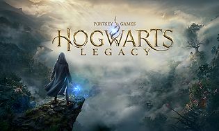 Skjermbilde fra open-world action PRG-spillet Hogwarts Legacy med en trollmann med lysende tryllestav